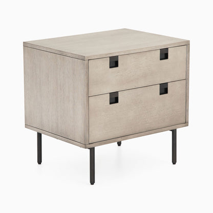 Iron & Acacia 2-Drawer Nightstand (24")