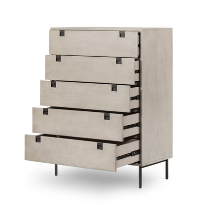 Iron & Acacia 5-Drawer Dresser (36")