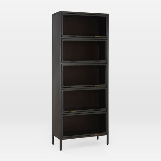 Iron & Glass Tall Barrister Cabinet (32")