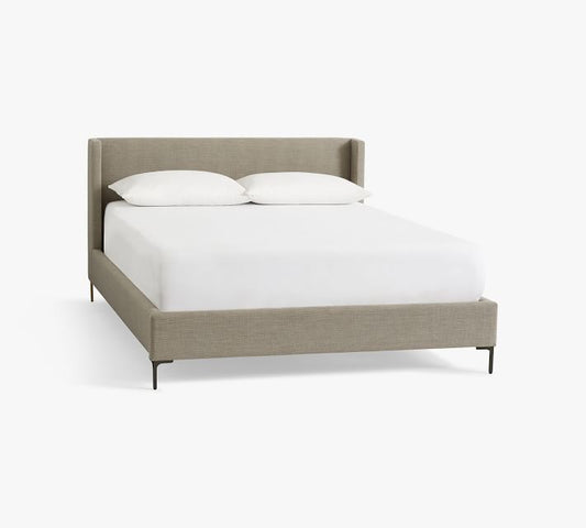 Jake Upholstered Platform Bed With Metal Legs