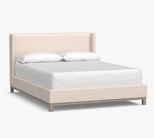 Jake Upholstered Platform Bed Wood Base