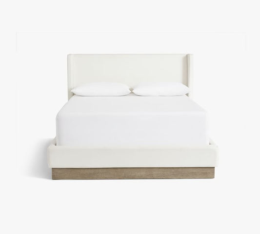 Jake Upholstered Wood Base Platform Bed