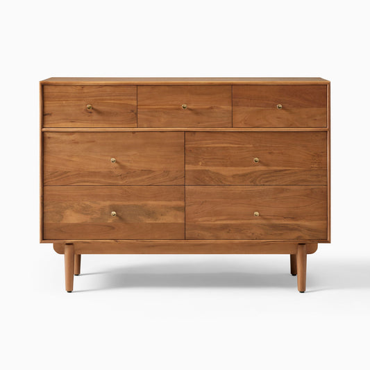 Keira Solid Wood Narrow 7-Drawer Dresser (48")