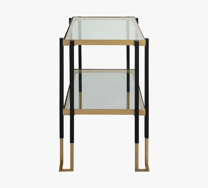 Keller Rectangular Glass Accent Table (28")