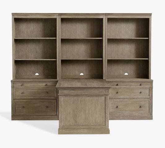 Livingston Peninsula Desk With 105" Bookcase Suite (105")