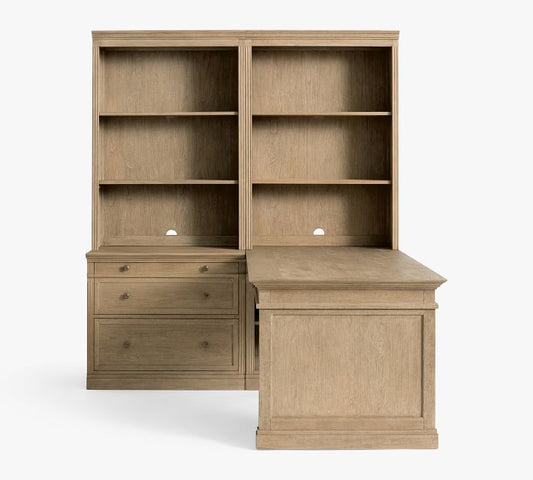 Livingston Peninsula Desk With Bookcase Suite (70")