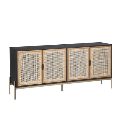 Lofted Rattan & Wood Buffet (37.5"–72")