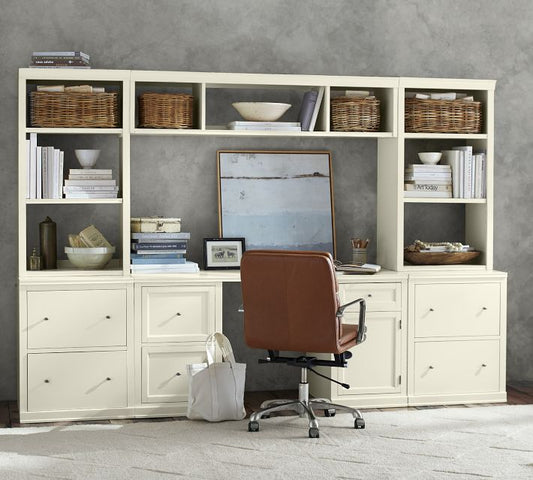 Logan Desk With Bookcase Suite & Bridge (110")