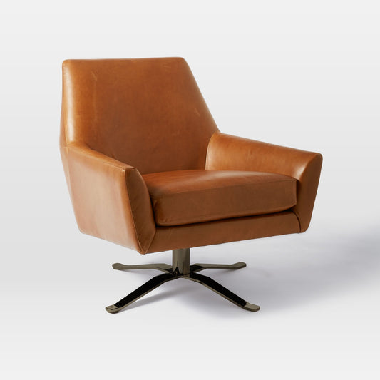 Lucas Leather Swivel Chair 