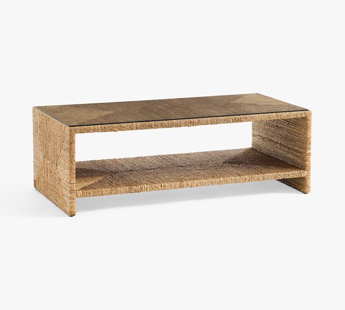 Malibu Rectangular Woven Coffee Table (48")