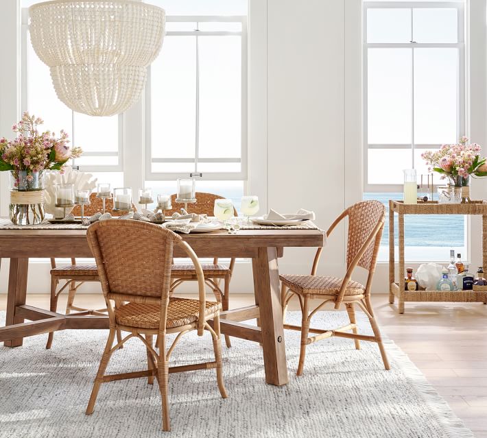 Rustic Farmhouse Extending Dining Table (77"-102")