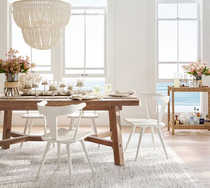 Rustic Farmhouse Extending Dining Table (77"-102")