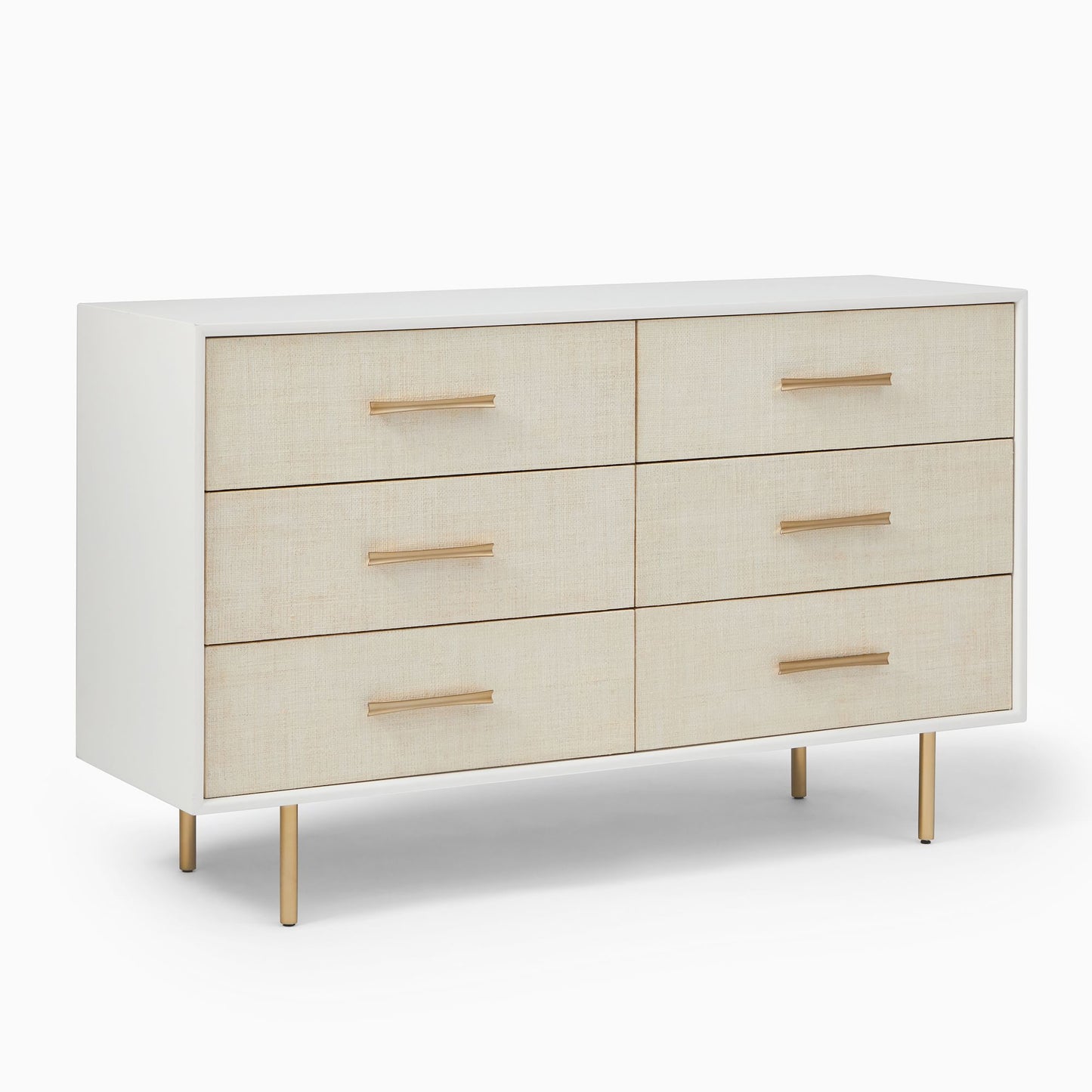 Margot Raffia 6-Drawer Dresser (56")