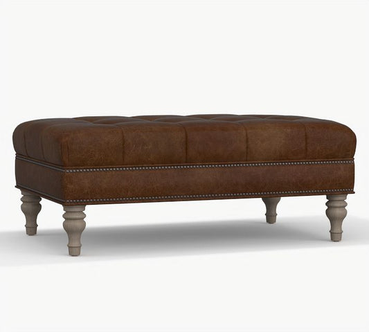 Martin Leather Ottoman