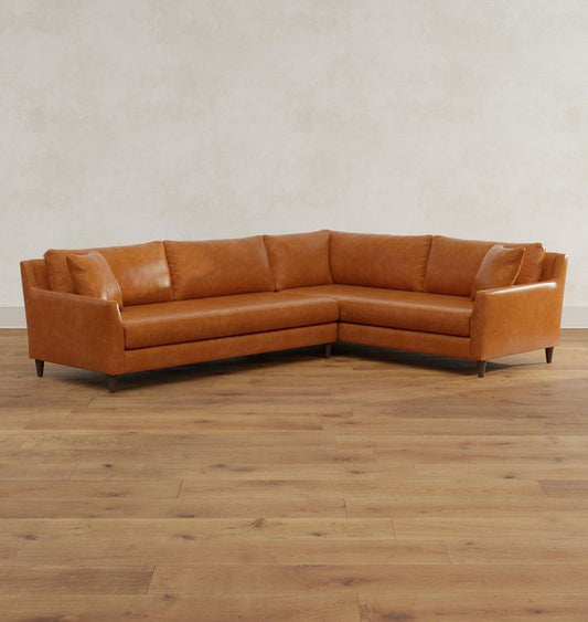 Mcnary Leather Sectional Arm Sofa