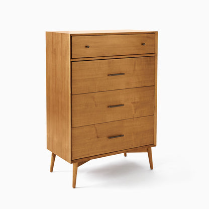 Mid-Century 4-Drawer Dresser (34")