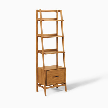Mid-Century Bookshelf W/ Drawer (22")