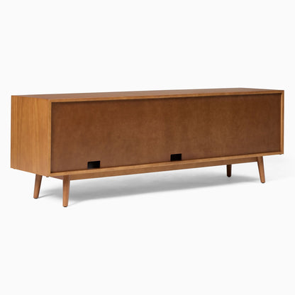 Mid-Century Glass Media Console (72"–80")