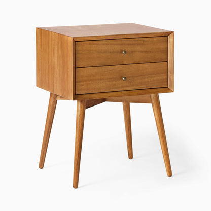 Mid-Century Closed Nightstand (18"–25")