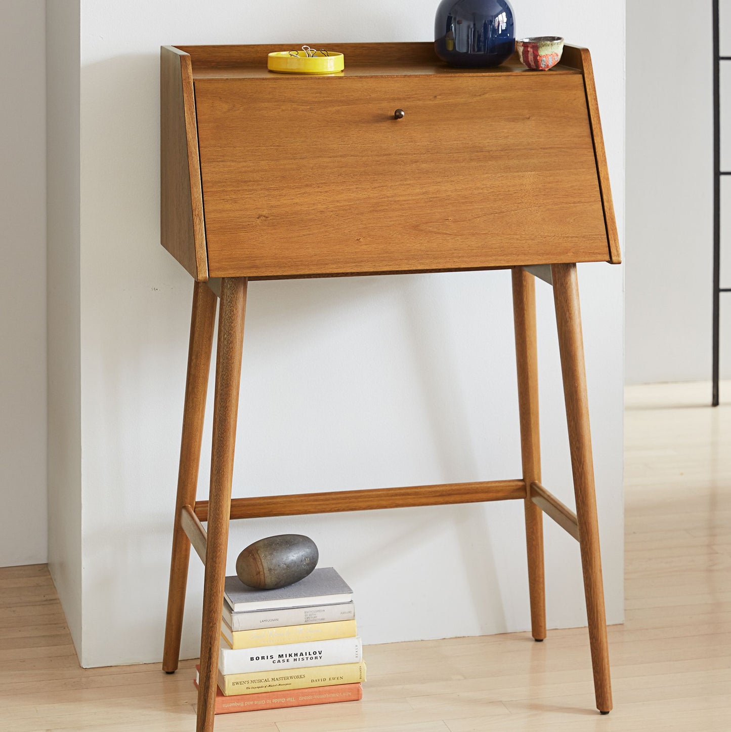 Mid-Century Mini Secretary Desk (28")