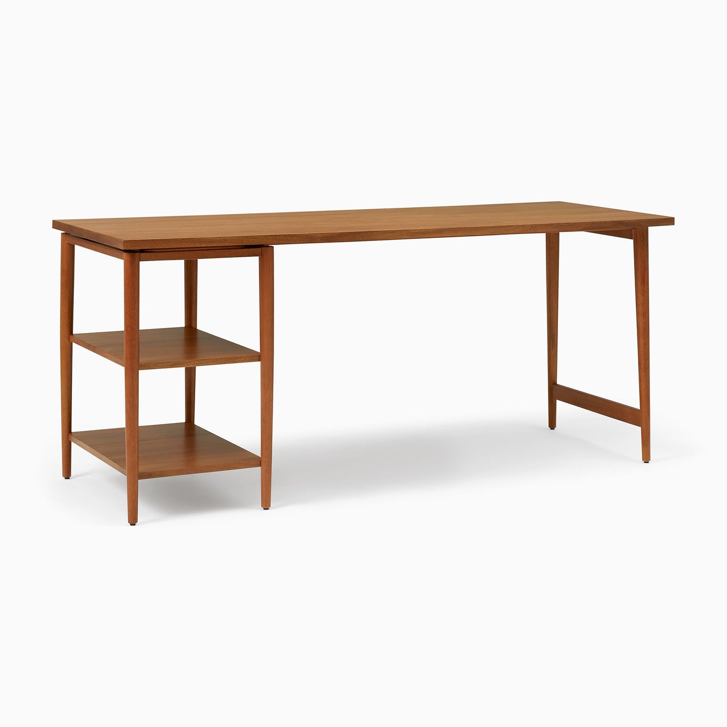 Mid-Century Modular Desk W/ Shelves (70")