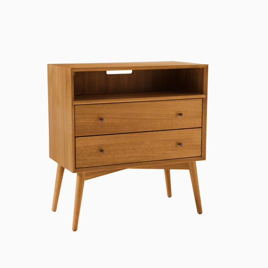 Mid-Century Open Nightstand (28")