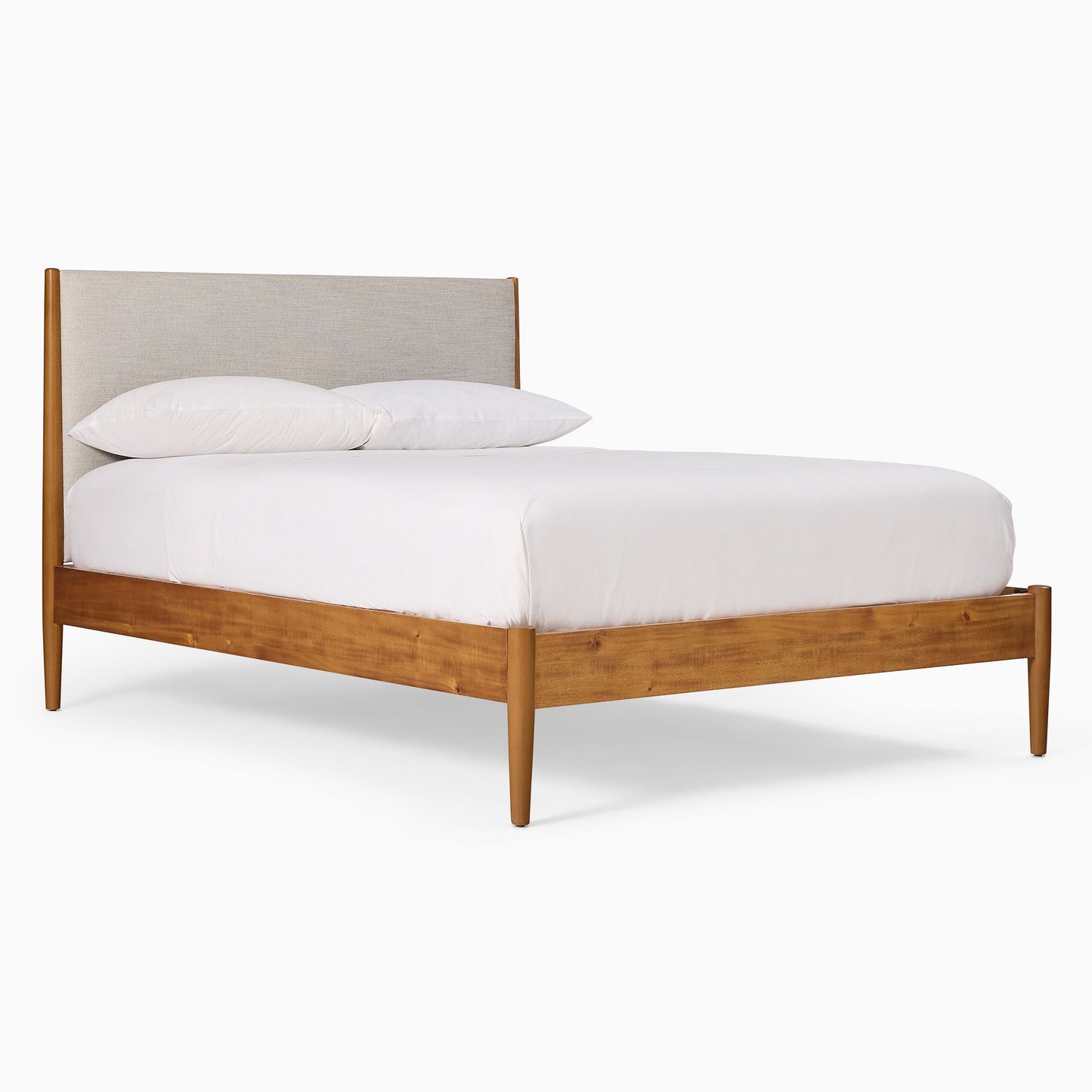 Mid-Century Upholstered Bed