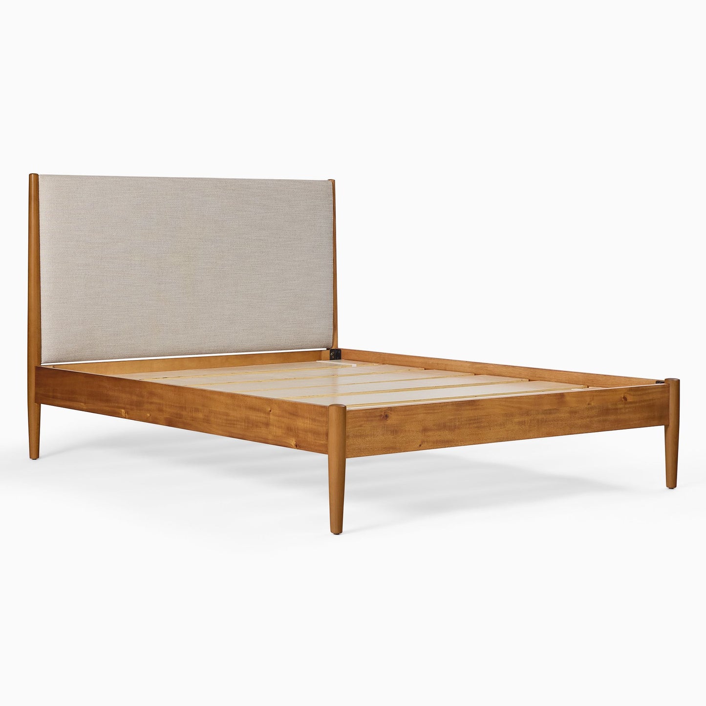 Mid-Century Upholstered Bed