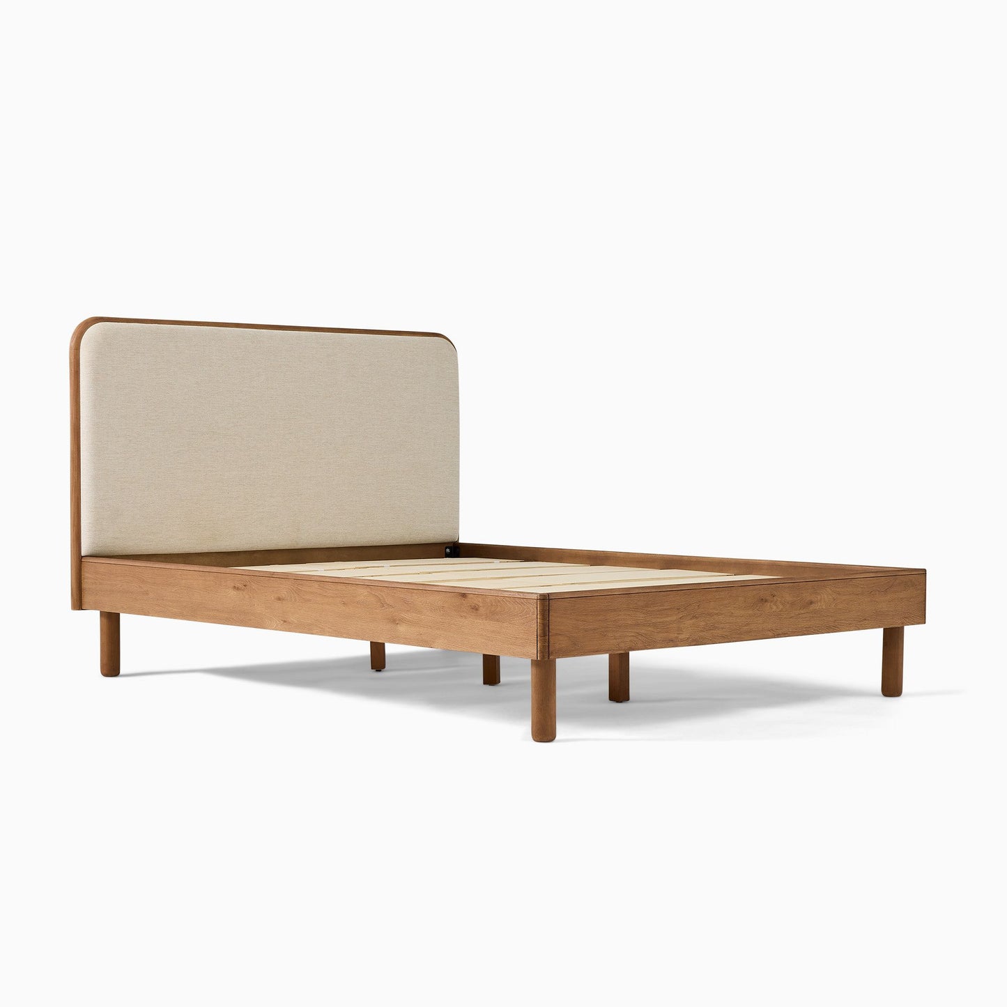 Miles Wood & Upholstered Bed