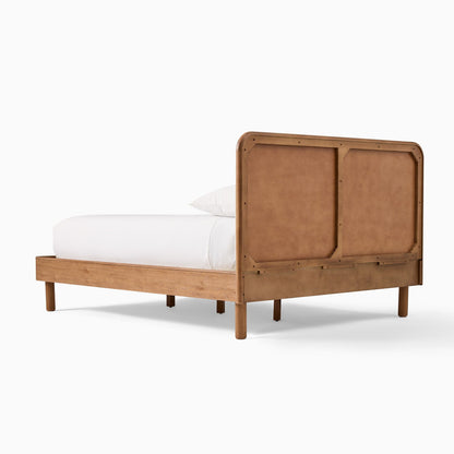 Miles Wood & Upholstered Bed