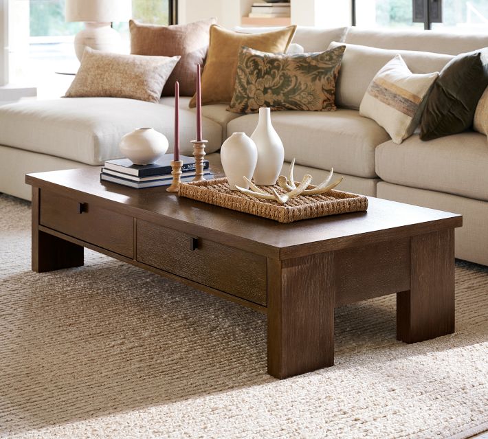 Modern Farmhouse Rectangular Coffee Table (64")