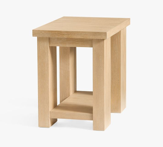 Modern Farmhouse Rectangular Side Table (16")