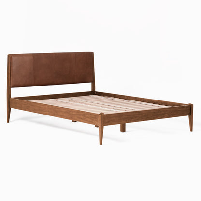 Modern Leather Show Wood Bed