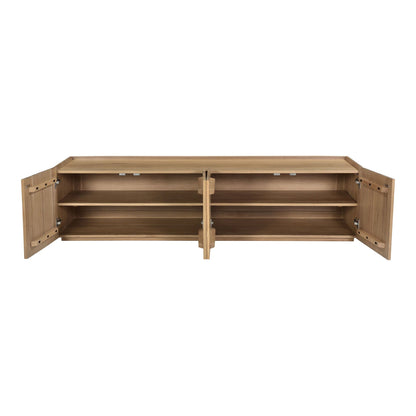 Modern Paneled Wood Media Console (72")