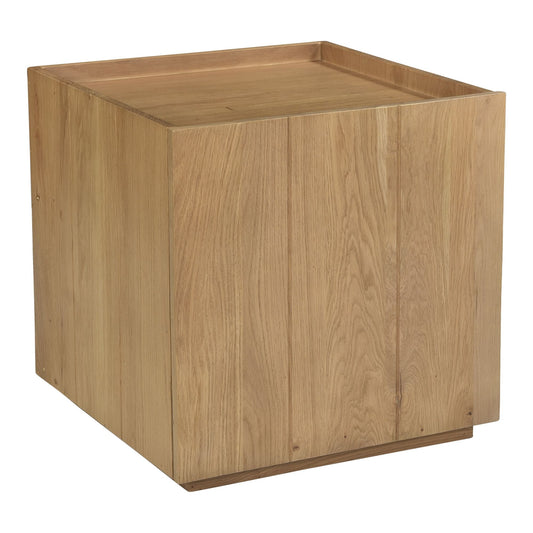 Modern Paneled Wood Nightstand (18")