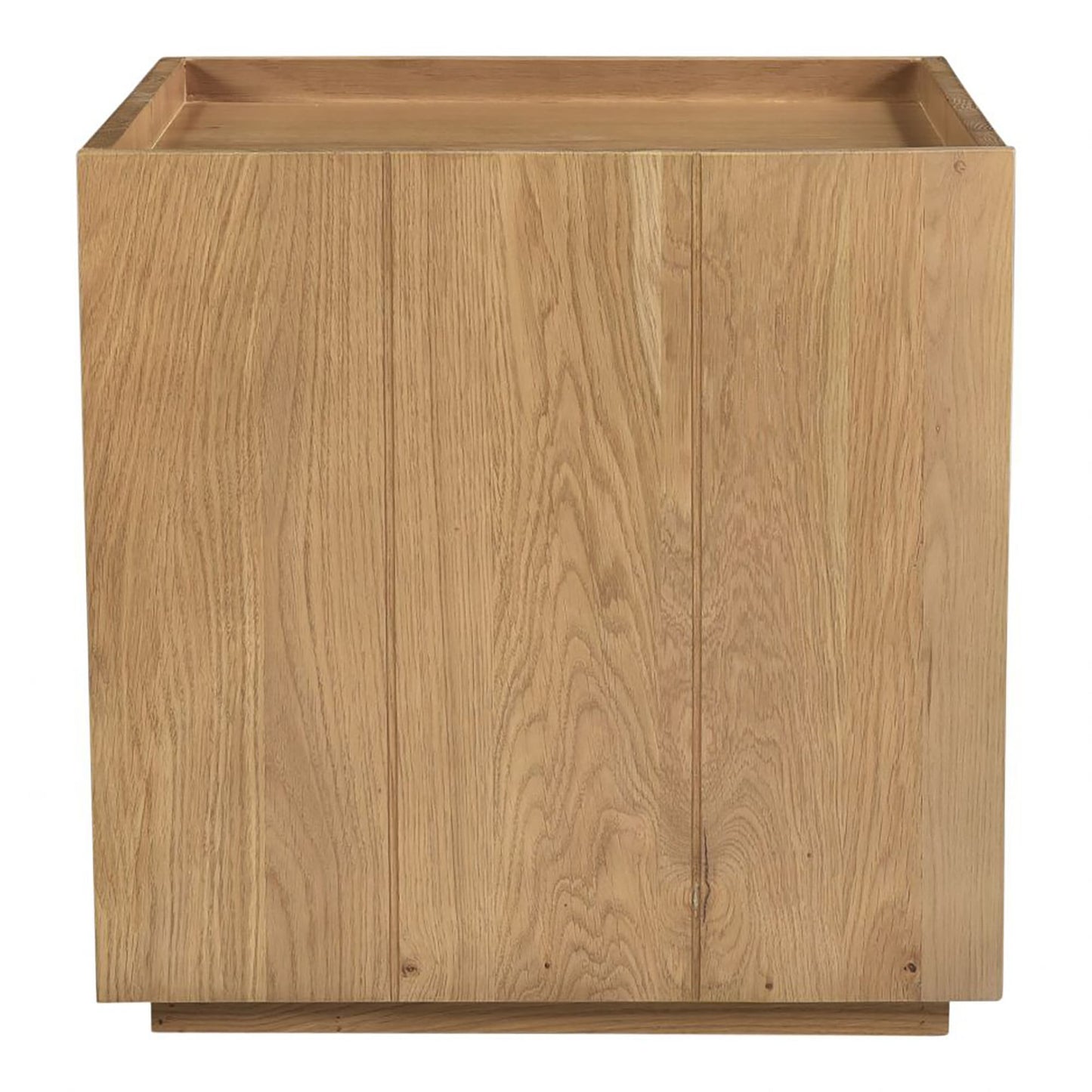 Modern Paneled Wood Nightstand (18")