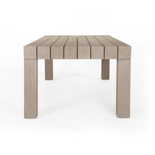 Modern Teak Outdoor Rectangle Dining Table (87")