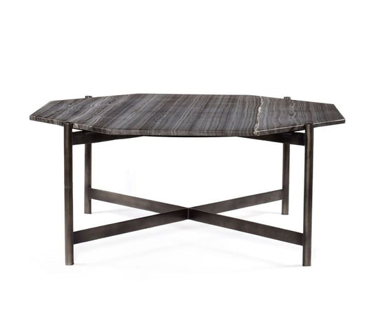 Montague Geometric Marble Coffee Table (40")