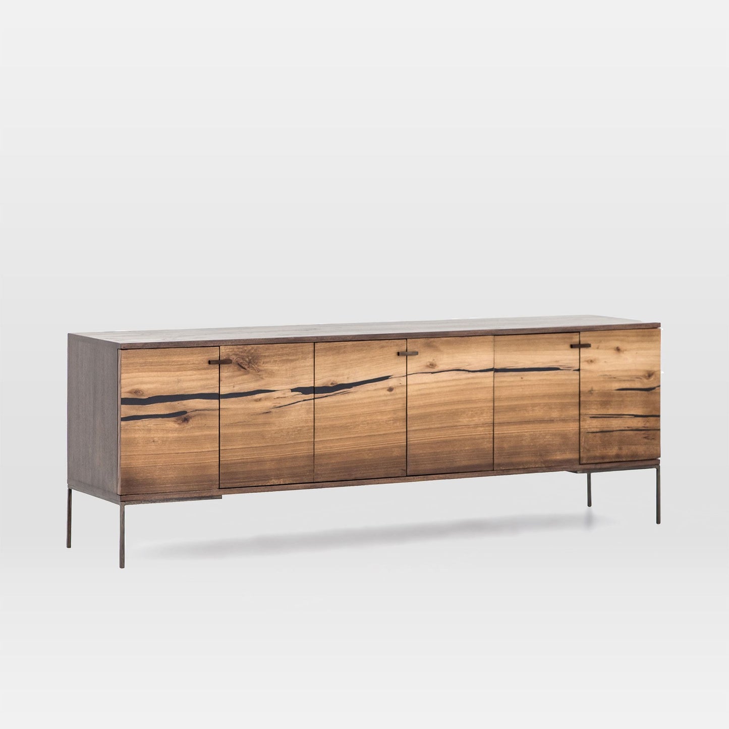 Natural Wood Media Console (52"–78")