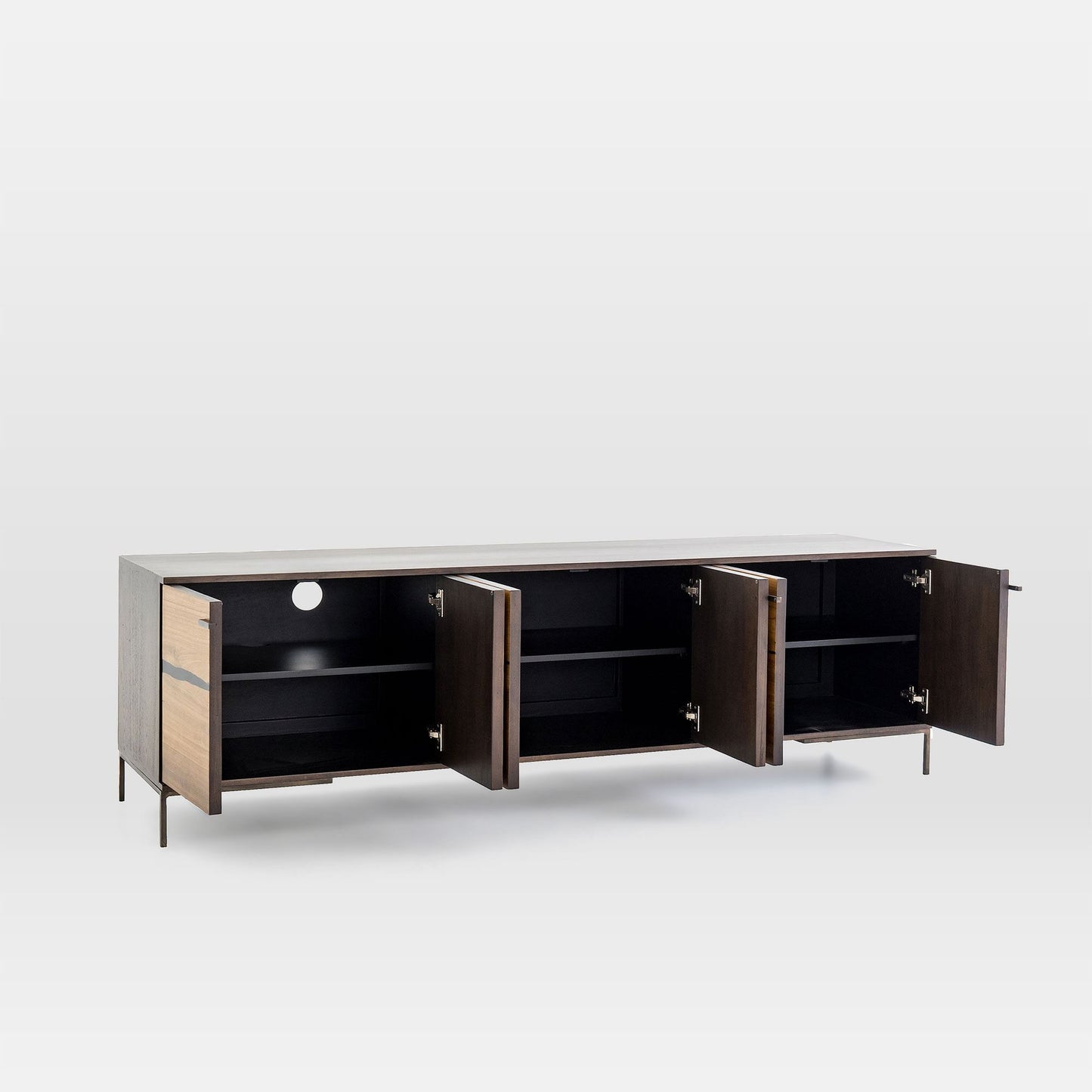 Natural Wood Media Console (52"–78")