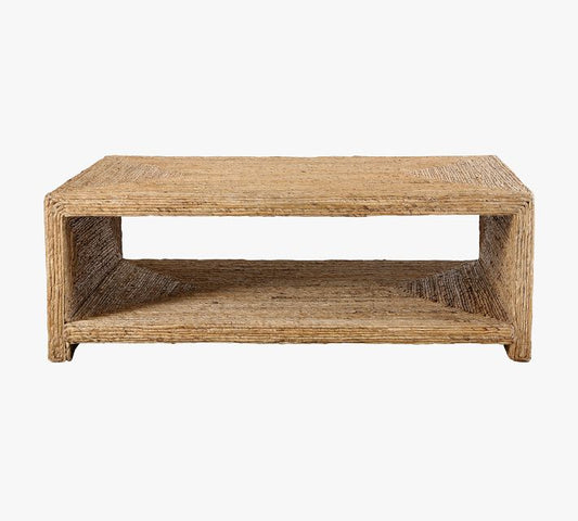 Noah Rectangular Woven Coffee Table (46")