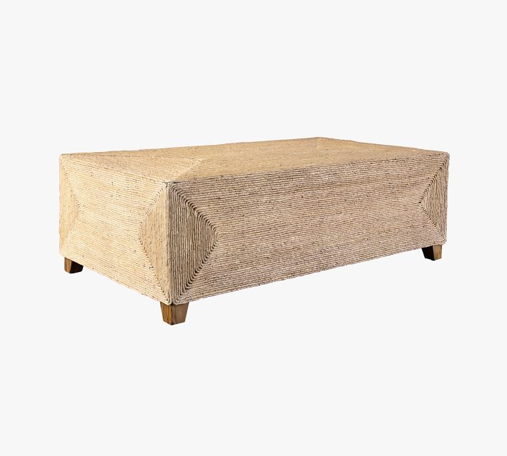 Noah Rectangular Woven Coffee Table (48")