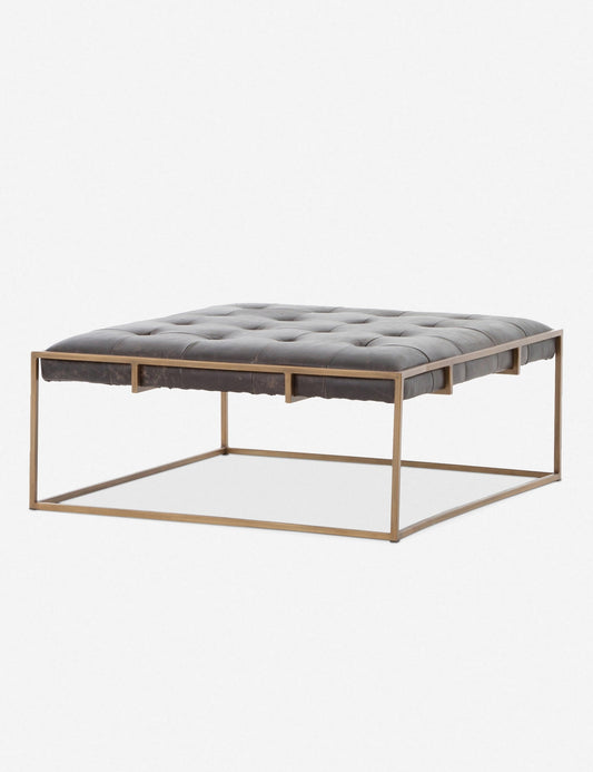 Olwina Square Leather Coffee Table