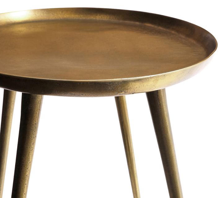 Euclid Round Metal End Table (25")