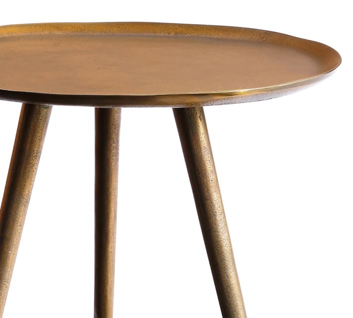 Euclid Round Metal End Table (25")