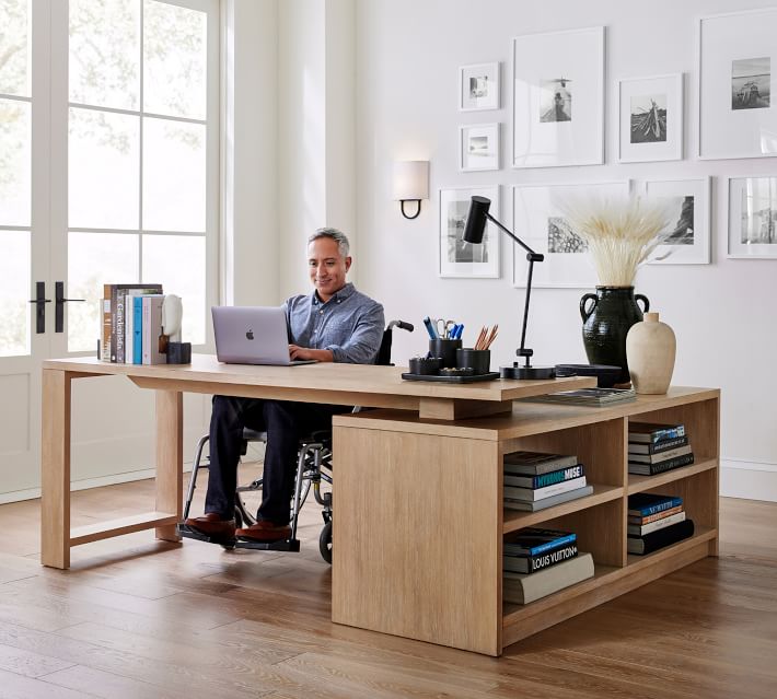 Pacific L-Shape Rotating Desk (78")