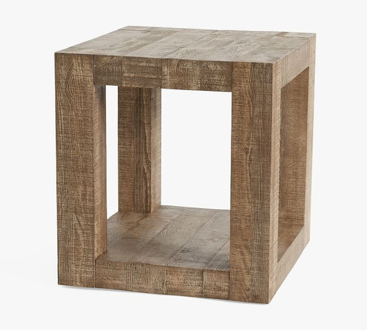 Palisades Rectangular Reclaimed Wood Side Table (24")