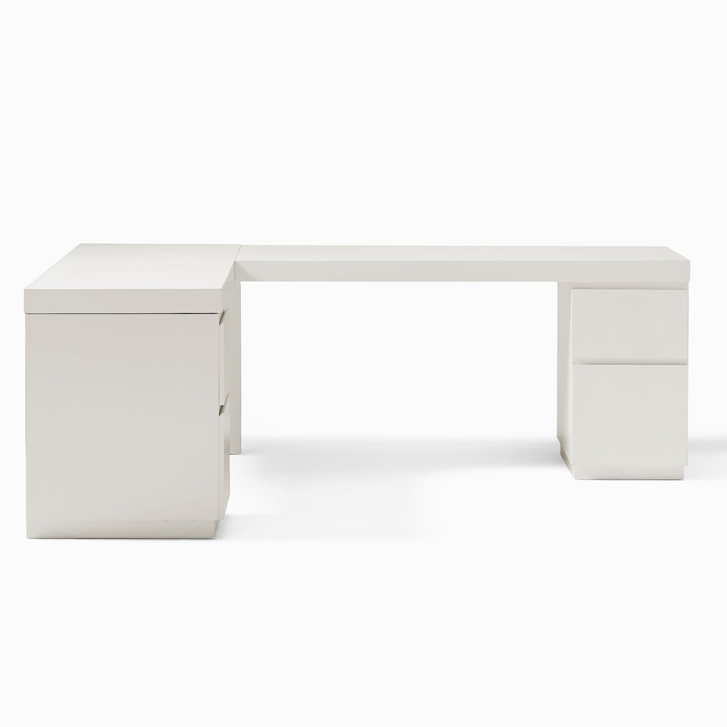 Parsons L-Shaped Desk & 2 File Cabinet Set