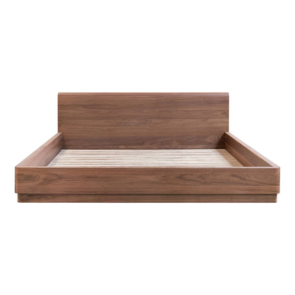 Rina Curved Oak Pedestal Bed