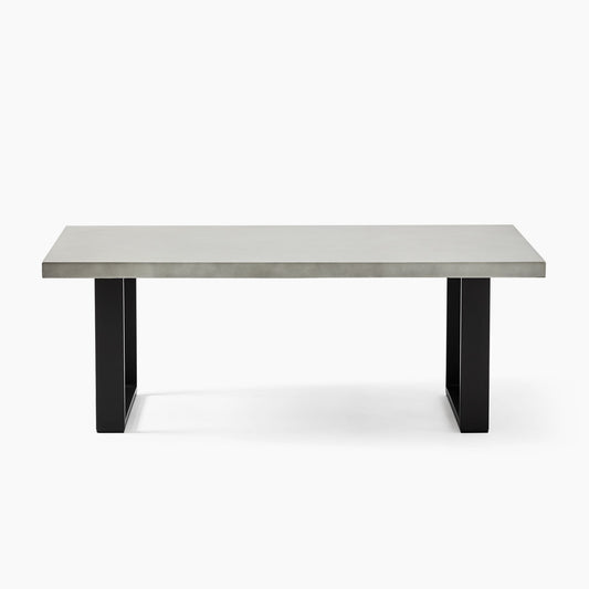 Portside Aluminum Outdoor Concrete Coffee Table (50.5")